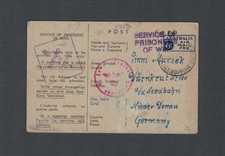 Kriegsgefangenenkarte - 6 Pence - Melbourne - Dürnkrut - Niederdonau - Zensuren