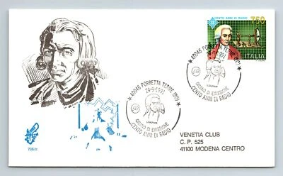Italy 1991 FDC - One Hundred Years Of Radio - F12817 - Image 1 of 2