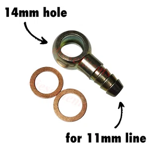 Banjo fitting union eye with Hole 14mm for Line 11mm gas diesel water (m14X11) - Imagen 1 de 4