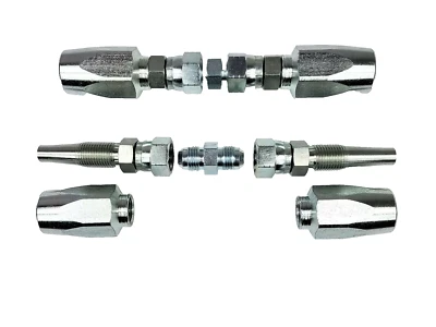 (2)液压软管维修套件3/8英寸ID 2线软管可重复使用现场维修配件 — 第 1/4 张图片