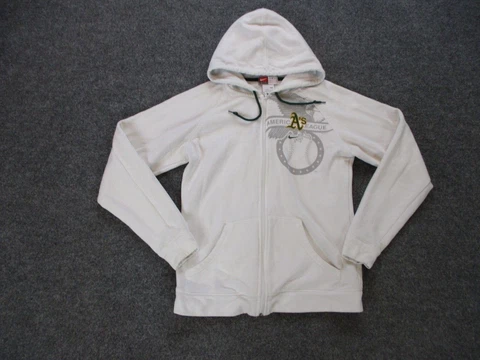 Oakland Athletics Nike Jacket Adult M White Graphic Full Zip Hoodie Mens Cover
