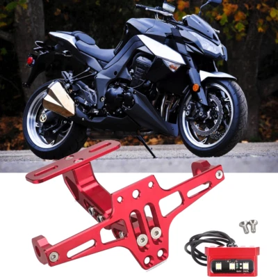 Soporte de matrícula de motor CNC apto para Kawasaki Z750 2004-2013 Z800 2013-2016 Foto 1 de 4