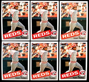 Tony Perez 6 Card Lot - 1985 Topps Baseball #675 Cincinnati Reds (NM) - Picture 1 of 14