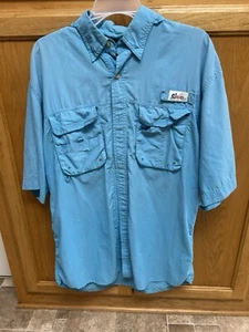 World Wide Sportsman Men's Vented Fishing Shirt Sz Large Vented Short Sleeve - Picture 1 of 9
