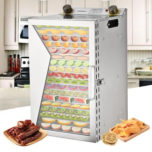 18 Trays Food Dehydrator Machine 304 Stainless Steel Beef Vegetable Adjustable - Picture 1 of 9