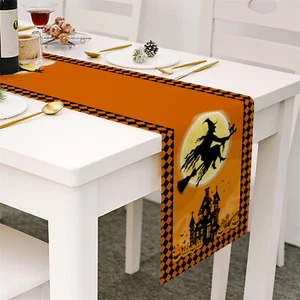 Full Moon Witch Halloween Table Runner Kitchen Dining Coffee Table Decoration - Picture 1 of 5