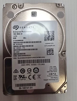 Seagate ST1800MM0008 1.8TB 10K 12G SFF 2.5" SAS Hard Drive HDD 1GR202-175 4kn - Image 1 of 2