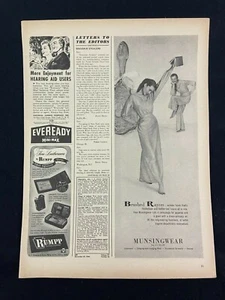 Munsingwear Lounge Wear Magazine Ad 10.75 x 13.75 Fleers Gum Weston Camera - Picture 1 of 4