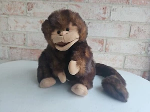 Folkmanis Puppets Small Monkey Plush Full Body Hand Puppet Long Tail Brown - Picture 1 of 6