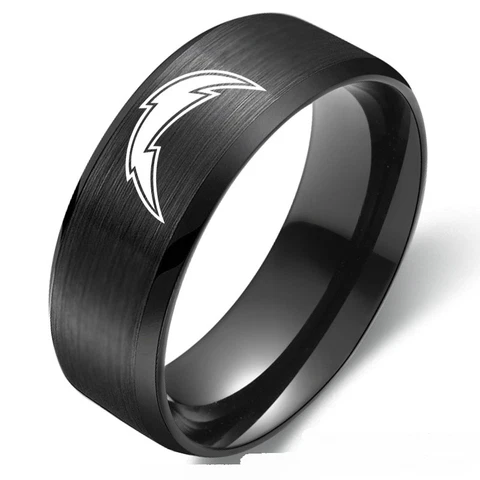 Los Angeles Chargers Football Team Stainless Steel Rings Collection Size 6-13 Cover