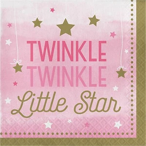 Pink Twinkle Little Star 2ply Party Napkins - 16pk - Picture 1 of 1