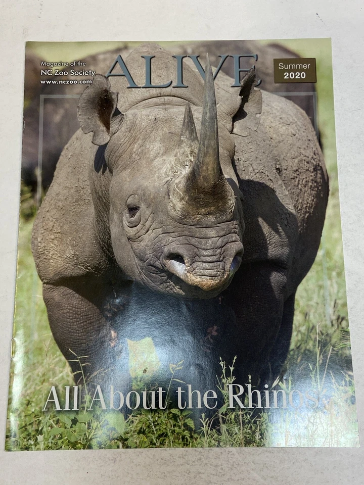 North Carolina Zoo Society Alive Magazine Summer 2020 Black Rhinoceros Rhinos NC - Image 1 of 1