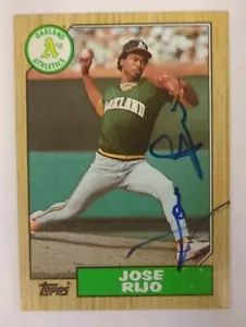Jose Rijo Autographed 1987 Topps #34 - Picture 1 of 2