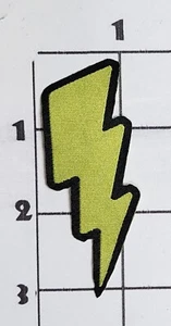 Yellow Lightning Bolt Patch Woven Iron On Cosplay Upcycle - Picture 1 of 1