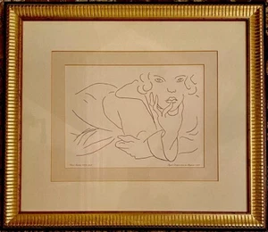 SUPER RARE HENRI MATISSE “FIGURE DRAPEE UN LEIGNOIR 1929” 1991 ART PRINT, FRAMED - Picture 1 of 8