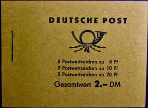 1953 GERMAN DEMOCRATIC REPUBLIC: MNH Booklet with #156, 159, 163 - 18 stamps - Picture 1 of 2