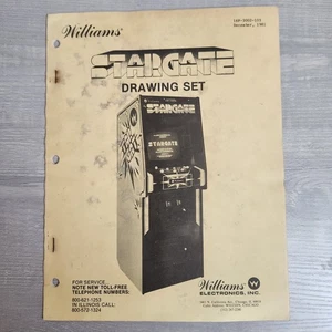 JUEGO DE DIBUJO STARGATE ARCADE VIDEOJUEGO MANUAL ESQUEMAS 1981 - Imagen 1 de 3