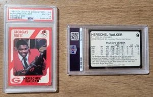 Herschel Walker 1989 Georgia Bulldogs Heisman Trophy College Card Graded PSA 8 - Picture 1 of 1