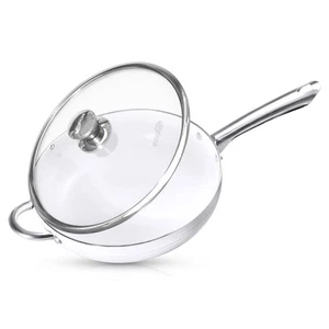 Sartén antiadherente con tapa de 28 cm de profundidad sartén de inducción sartén de cocina - Imagen 1 de 11