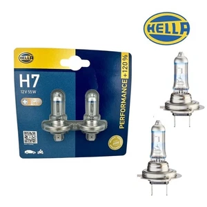 2x HELLA H7 Glühlampe Abblendlicht + Fernlicht 12V 55W Performance +120% Satz - Bild 1 von 4