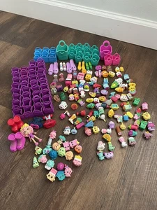 Riesiges Set 200+ Shopkins gemischte Jahreszeiten glitzernde transparente Puppenkörbe + mehr - Bild 1 von 10