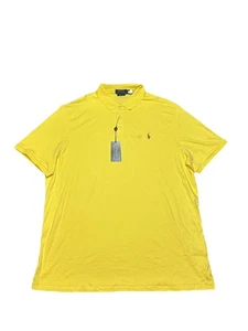 NUEVO CON ETIQUETAS Polo Ralph Lauren Polo Para Hombres XXL Amarillo Calce Clásico Logo de Poni SS - Imagen 1 de 5