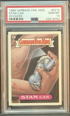 1988 GARBAGE PAIL KIDS SERIES 13 #521B STAN CAN PSA 10 GEM MINT - Image 1 of 2