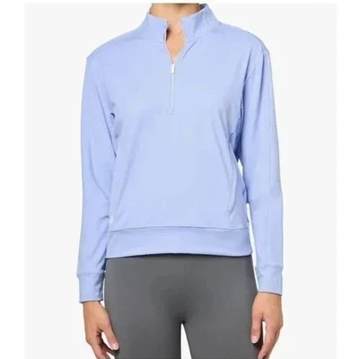 Sudadera Adidas Ultimate para mujer con cremallera en cuarto talla mediana azul chispa IY8752 $85 Foto 1 de 4