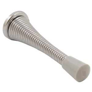 Heavy-Duty Solid Door Stop, 3" Satin Chrome by Stone Harbor Hardware 6 (Six) Pcs - Picture 1 of 4