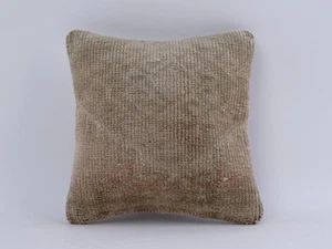 Wool Jute Cushion Cover Throw Turkish Vintage Cushions Handmade Kilim Pillowcase - Picture 1 of 7