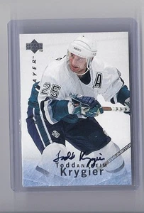 1995-96 UPPER DECK BE A PLAYER TODD KRYGIER AUTO BAP UD SIGNATURE DUCKS - Picture 1 of 1