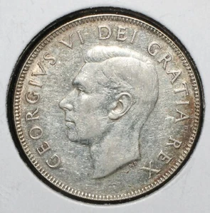 Moneda de 50 centavos de plata Canadá 1950 - 07958 - Imagen 1 de 2