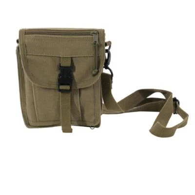 ROTHCO Venturer Crossbody Bag Organizer Travel Portfolio Cotton Canvas Green - Image 1 of 4