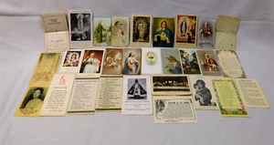 Lote de 30 tarjetas de oración católicas antiguas a vintage papeles impresos - Imagen 1 de 9