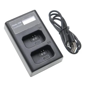 Chargeur USB double pour Sony NEX-C3DS NEX-C3DP NEX-C3YB NEX-F3 NEX-C3KB 8,4V - Photo 1/3