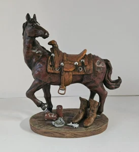 Horse Statue Figurine, Tabletop Decoration Art Ornament, Resin Sculpture 7 1/2 " - Picture 1 of 9