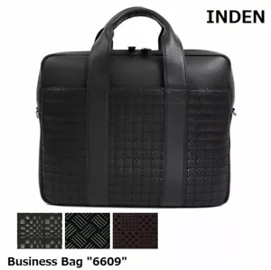 Para hombre Negocios Bolso de Hombro Bolso de Cuero Suave Maletín INDEN 6609 de Japón - Imagen 1 de 8