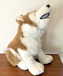 Unipak Wolf Plüsch Husky Kojote Hund braun weiß 20 Zoll Stofftier heult - Bild 1 von 12