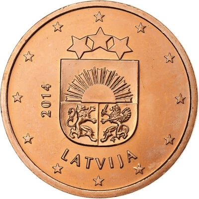 [#1308484] Latvia, 5 Centimes, 2014, Copper Plated Steel, MS - Image 1 of 2