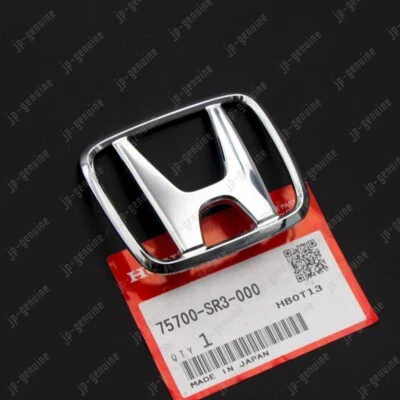 OEM Genuino HONDA Civic 1993-1998 Capó Central Delantero Cromo "H" Emblema Insignia Logo Foto 1 de 4