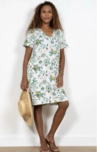 Lily & Me Linen Mix Mable Knee Length Dress Floral Print Size 20 BNWT SALE - Picture 1 of 4