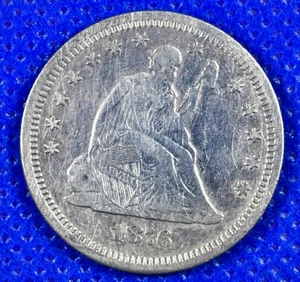 1876-S Liberty Quarter con asiento de plata - Imagen 1 de 2