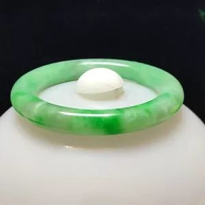 Certified Grade A 56-57mm Green Natural Burma Jade jadeite Bangle Bracelet - Picture 1 of 10