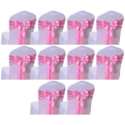 Elegant Satin Chair Sashes Perfect for Wedding and Party Decor 10Pcs Pack - Image 1 of 4