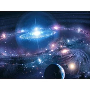 YSCOLOR Vollständige 5D Galaxie Planeten Weltraum Landschaft Zum Selbermachen Rund Diamond Painting Kreuz... - Bild 1 von 7