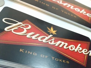Budsmoker Bier Etikett Aufkleber - (Vinyl verschiedene Größen) (Unkraut, Topf, Marihuana) - Bild 1 von 4