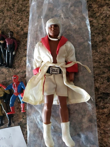 Vintage 1975 Muhammad Ali Mego Doll 9" Has Everything But Gloves! Rare & Amazing Cover