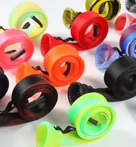 16 colors Fishing Rod Sock Mesh Covers Braided Pole Protector Sleeve Fish Tool - Picture 1 of 41