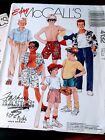 1980er Jahre Vintage McCalls 4132 Jungen Knopf Shirt Hose Shorts T Größe 7 UNGESCHNITTEN Muster