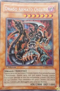 YUGIOH! Dark Armed Dragon PTDN-IT019 Secret Rare 1st Ed MP ITALIAN - Picture 1 of 6